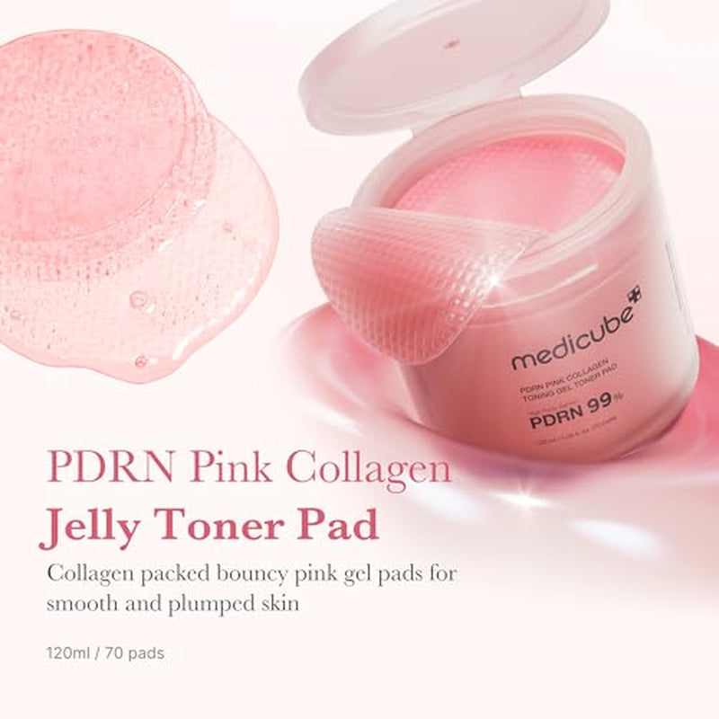 Pink PDRN Day & Night Care Duo: Salmon DNA PDRN Caffiene Overnight Wrapping Peel off Facial Mask and Salmon DNA PDRN Pink Collagen Jelly Pad