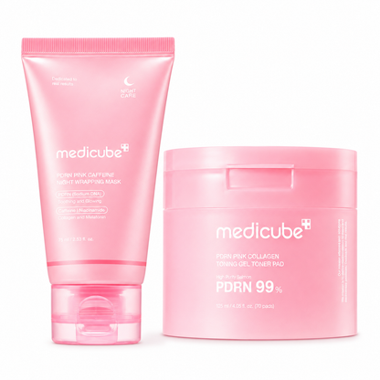Pink PDRN Day & Night Care Duo | Overnight Mask & Collagen Jelly Pad