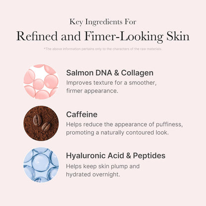 Pink PDRN Day & Night Care Duo: Salmon DNA PDRN Caffiene Overnight Wrapping Peel off Facial Mask and Salmon DNA PDRN Pink Collagen Jelly Pad